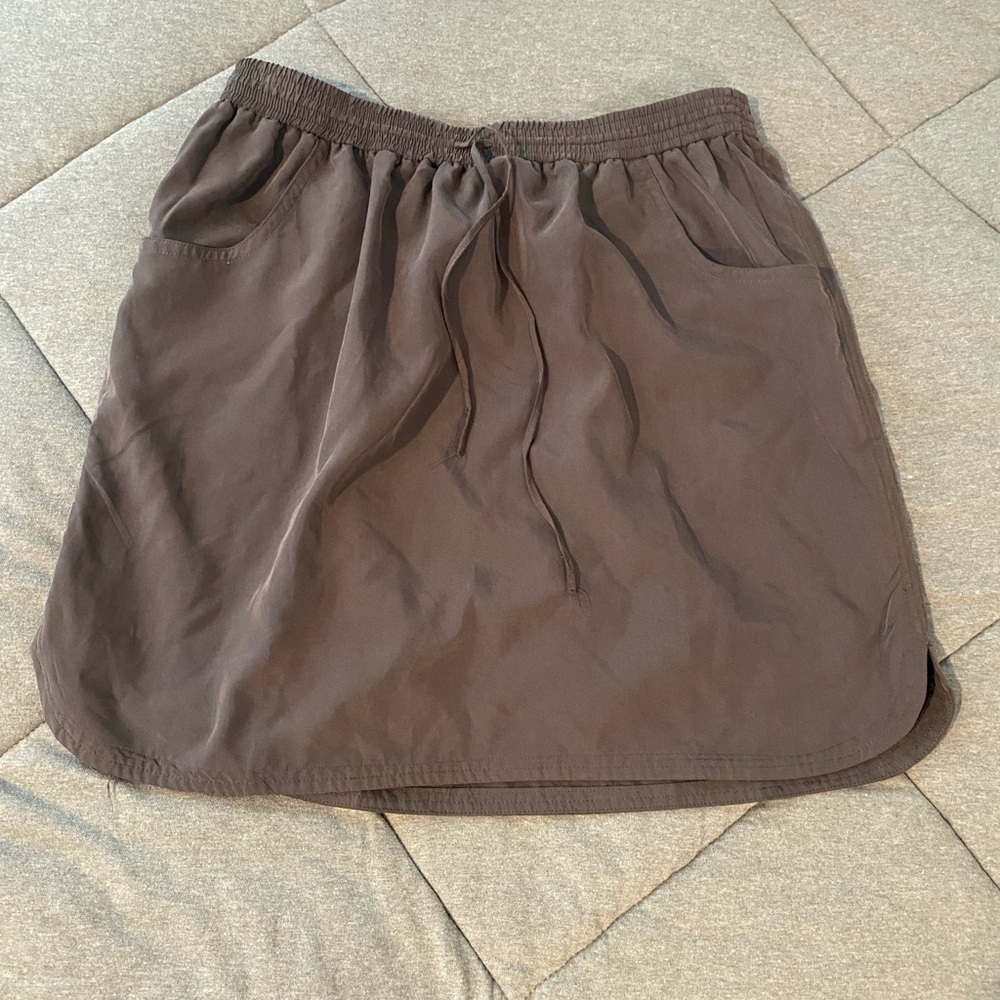 Silence + Noise Casual Women’s Brown Skirt with Pockets - Medium